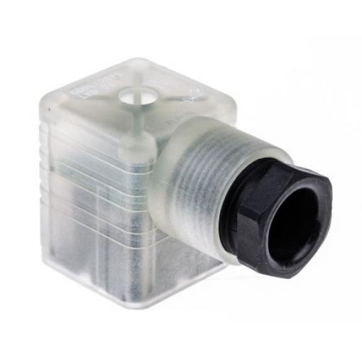 Konektor elektromagnetického ventilu, řada: GDML, Samice, formát pólů: 2P+E velikost průchodky PG11, IP65, 8A, 24 V