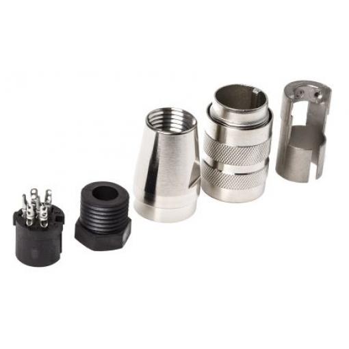Amphenol Industrial Zásuvka DIN, řada: C 091 D, počet kontaktů: 6, velikost: M16, 300 V ac/dc, orientace těla: Rovný,