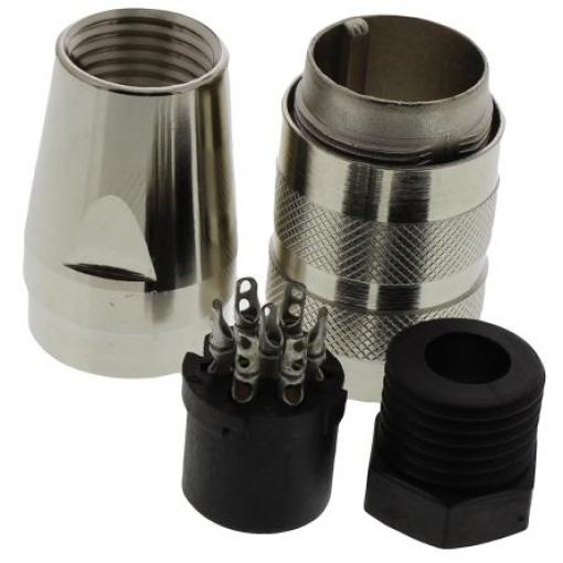 Amphenol Industrial Zásuvka DIN, řada: C 091 D, počet kontaktů: 7, velikost: M16, 300 V ac/dc, orientace těla: Rovný,