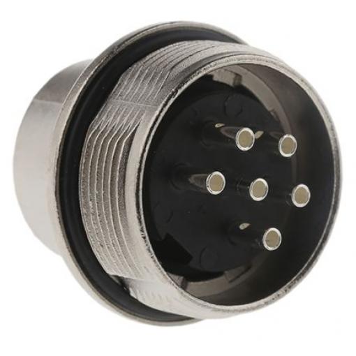 Amphenol Industrial Zástrčka DIN, řada: C 091 D, počet kontaktů: 6, velikost: M16, 300 V ac/dc, orientace těla: Rovný,