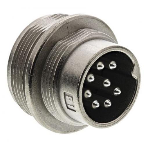 Amphenol Industrial Zástrčka DIN, řada: C 091 D, počet kontaktů: 8, velikost: M16, 100 V ac/dc, orientace těla: Rovný,