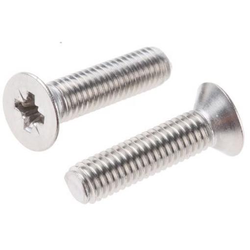 RS PRO Šroub s nízkou půlkulovou hlavou Pozidriv, Nerezová ocel hlavice Zapuštěná, velikost závitu: M3 20.0 mm