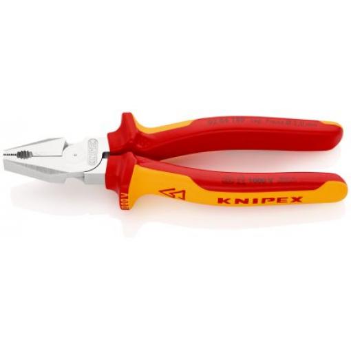 Kombinované kleště 1, celková délka: 180 mm, Nástrojová ocel speciální kvality Knipex Splňuje normu VDE/1000V