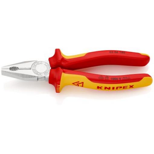 Kombinované kleště 1, celková délka: 180 mm, Nástrojová ocel speciální kvality Knipex Splňuje normu VDE/1000V