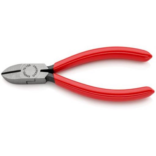 Boční řezačka, celková délka: 125 mm, Plastové S kuželkou, Bimetal s 10mm dlouhými čelistmi kapacita řezání 3 mm, číslo