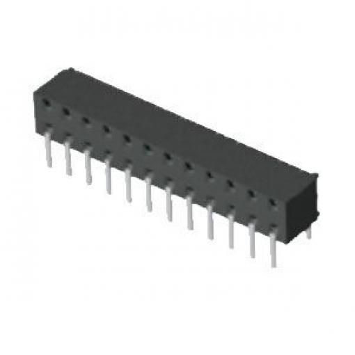 Patice PCB, řada: MMS, orientace těla: Rovný, rozteč: 2 mm Deska-deska, počet kontaktů: 24, počet řad: 2, Průchozí otvor