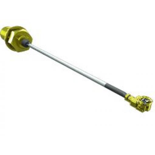 Koaxiální kabel RF, Bílá FEP, A: MHF1, vnější průměr: 1.13mm, B: SMA 300mm Samtec S koncovkou