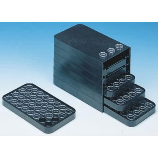 Skladovací jednotka se zásuvkami 6 Černá Průhledné zásuvky 130 mm x 187 mm x 113 mm Licefa