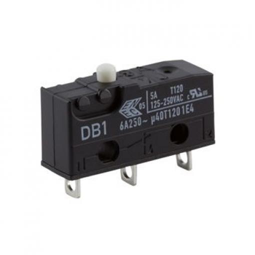 ZF Mikrospínač, typ ovladače: Tlačítko SPDT, 250 V ac, 6 A, Pájecí, IP50, 1.47N
