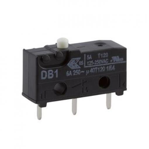 ZF Mikrospínač, typ ovladače: Tlačítko SPDT, 250 V ac, 6 A, Pájecí, IP50, 1.47N