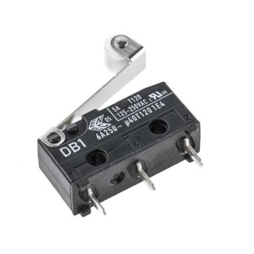 ZF Mikrospínač, typ ovladače: Páka s válečkem SPDT, 250 V ac, 6 A, Pájecí, IP50, 0.54N