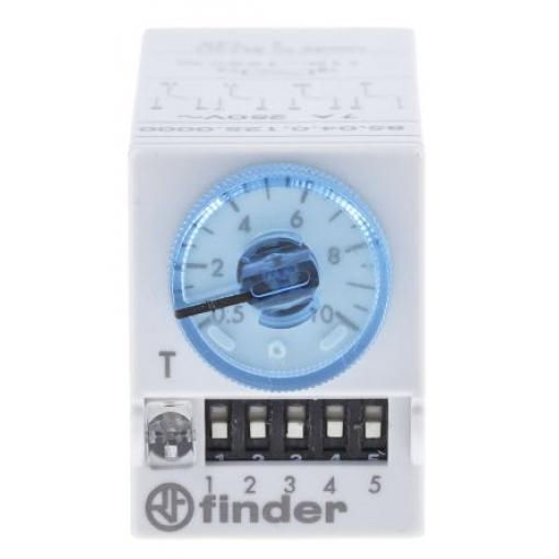 Finder Časovací relé, řada: 85 4PDT 4kontaktové 125 V dc 110 V ac, 125 V ac Multifunkční funkce zásuvné 0.5 to 100 min,