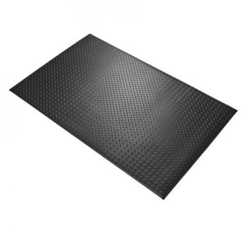 RS PRO Protiúnavová rohož, Černá Polyvinylchloridová pěna Diamantový vzor Suché, délka: 1.5 m, šířka: 0.9m Samostatně x