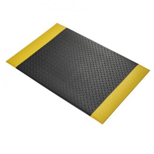 RS PRO Protiúnavová rohož, Žlutá, Černá Polyvinylchloridová pěna Diamantový vzor Suché, délka: 0.9 m, šířka: 0.6m