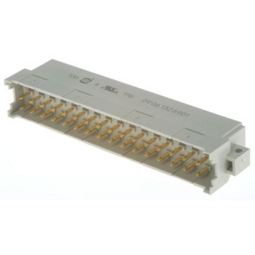 HARTING Konektor DIN 41612, řada: DIN 41612, orientace těla: Pravý úhel, rozteč: 5.08 mm, počet kontaktů: 32, počet řad: