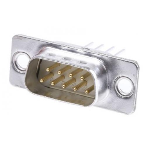 HARTING Konektor D-Sub, řada: 0967, počet kontaktů: 9, orientace těla: Rovný 2.74 mm, Montáž do panelu Vnější,