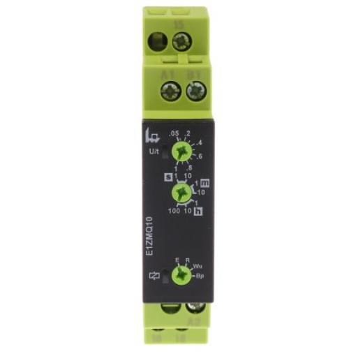 Tele Časovací relé, řada: E1ZMQ10 Lišta DIN SPDT 1kontaktové 240 V dc 240 V ac, 24 V ac Multifunkční funkce Šroub 0.05 s