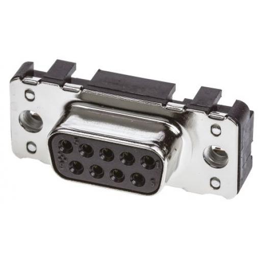 HARTING Konektor D-Sub, řada: D-Sub, počet kontaktů: 9, orientace těla: Rovný 2.74 mm, Průchozí otvor Vnitřní,