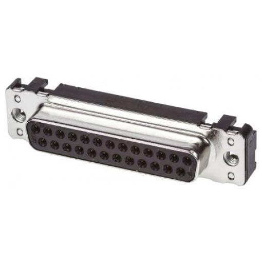 HARTING Konektor D-Sub, řada: D-Sub Standard, počet kontaktů: 25, orientace těla: Rovný 2.76 mm, Průchozí otvor Vnitřní,