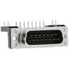 HARTING Konektor D-Sub, počet kontaktů: 15, orientace těla: Pravý úhel 2.74 mm, Průchozí otvor Vnější, D, Zámek desky