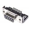 HARTING Konektor D-Sub, řada: D-Sub, počet kontaktů: 9, orientace těla: Pravý úhel 2.74 mm, Průchozí otvor Vnitřní,