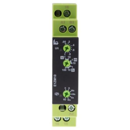 Tele Časovací relé, řada: E1ZM10 Lišta DIN SPDT 1kontaktové 240 V dc 240 V ac, 24 V ac Multifunkční funkce Šroub 0.05 s