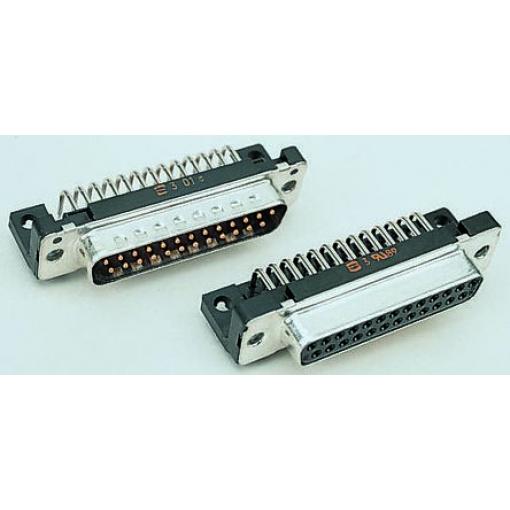 Konektor PCB D-Sub, počet kontaktů: 15, orientace těla: Pravý úhel, Průchozí otvor, rozteč: 2.74mm, Samice, 7.5A,