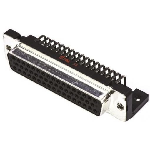 HARTING Konektor D-Sub, řada: D-Sub Standard, počet kontaktů: 50, orientace těla: Pravý úhel 2.76 mm, Průchozí otvor