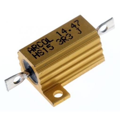 Rezistor pro montáž na rám, řada: HS15 3.3 Ω ±5 % HS15 3R3 J 15 W, Hliník, Axiální Vinutý Arcol