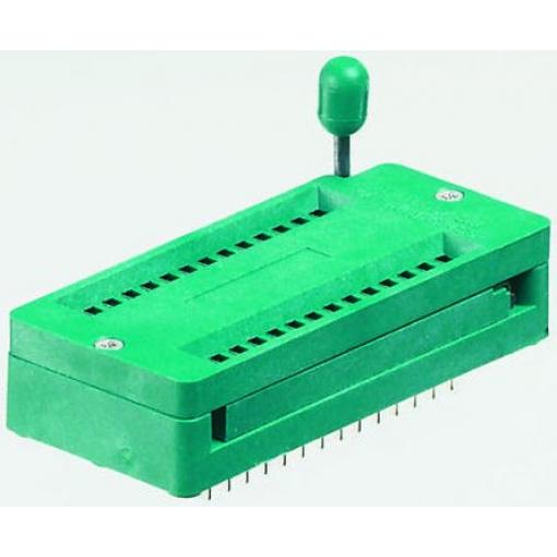 Patice ZIF IC, řada: Textool, rozteč: 2.54 mm šířka řady 15.24 mm, počet kontaktů: 48, Průchozí otvor, Svislé Uzavřený