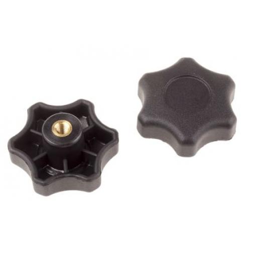 Upínací knoflík Termoplast barva Černá Scallop RS PRO Závitový průchozí otvor
