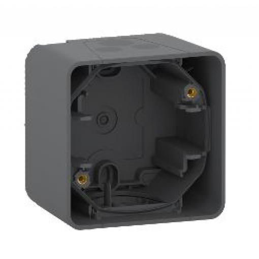 Zadní zásuvkové boxy Šedá RAL 7016 1cestná PP (polypropylen), SEBS Obojí No Schneider Electric