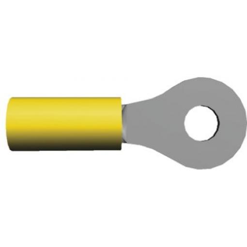 Očková koncovka, řada: PIDG, pokovení: Cín, M5, Žlutá, 105 °C, min. AWG: 12 AWG, max. AWG: 10 AWG, Izolované, TE