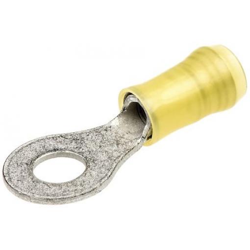 Očková koncovka, řada: PIDG, pokovení: Cín, M6, Žlutá, 105 °C, min. AWG: 12 AWG, max. AWG: 10 AWG, Izolované, TE