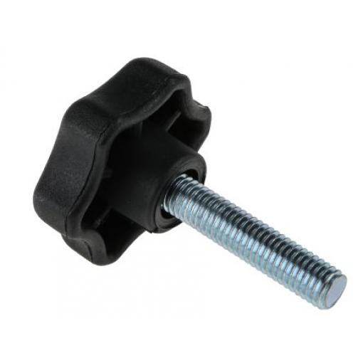 Upínací knoflík Polyamid 6 barva Černá Mnohonásobné výstupky RS PRO Závitový čep