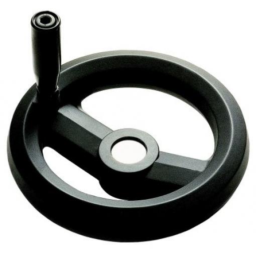 RS PRO Černá Technopolymer Ruční kolo 126 mm