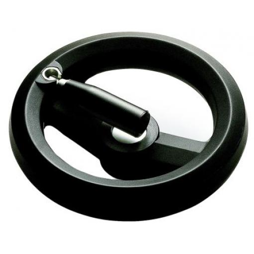 RS PRO Černá Technopolymer vyztužený skelnými vlákny Ruční kolo 100 mm