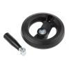 RS PRO Černá Technopolymer vyztužený skelnými vlákny Ruční kolo 126 mm