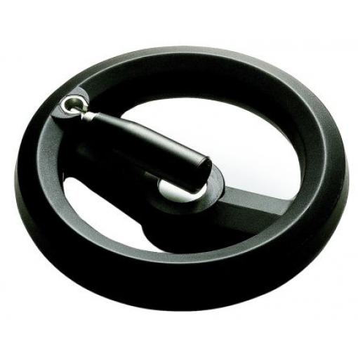 RS PRO Černá Technopolymer vyztužený skelnými vlákny Ruční kolo 126 mm