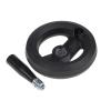 RS PRO Černá Technopolymer vyztužený skelnými vlákny Ruční kolo 126 mm
