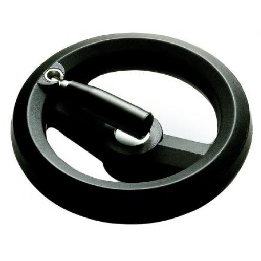 RS PRO Černá Technopolymer vyztužený skelnými vlákny Ruční kolo 126 mm