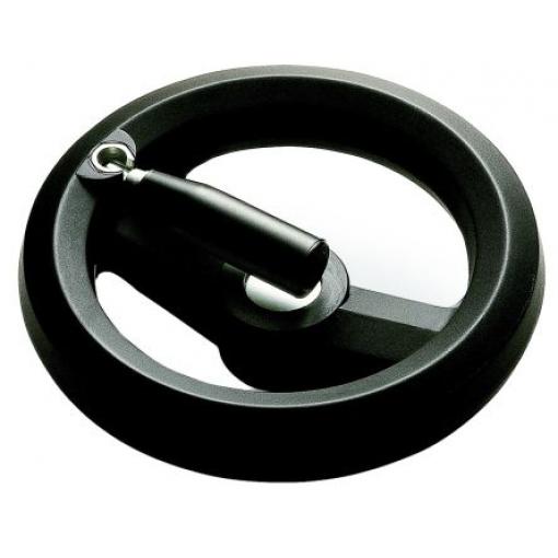 RS PRO Černá Technopolymer vyztužený skelnými vlákny Ruční kolo 126 mm