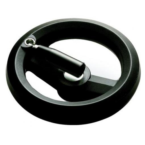 RS PRO Černá Technopolymer vyztužený skelnými vlákny Ruční kolo 160 mm