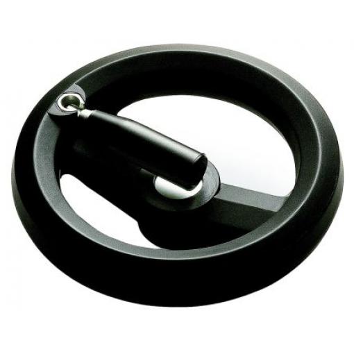 RS PRO Černá Technopolymer Ruční kolo 160 mm
