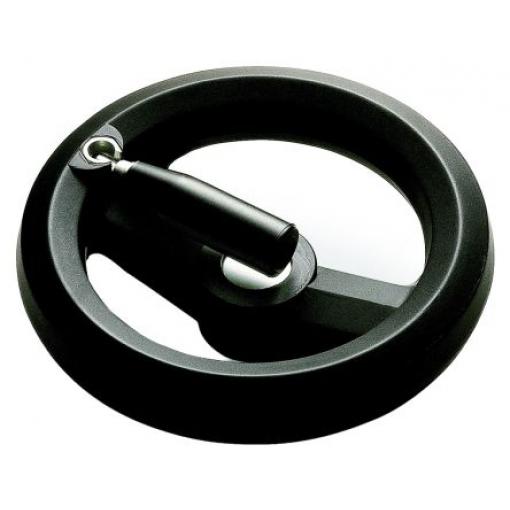 RS PRO Černá Technopolymer vyztužený skelnými vlákny Ruční kolo 160 mm