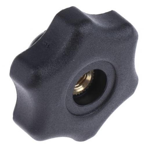 Upínací knoflík Termoplast barva Černá Scallop RS PRO Závitový průchozí otvor
