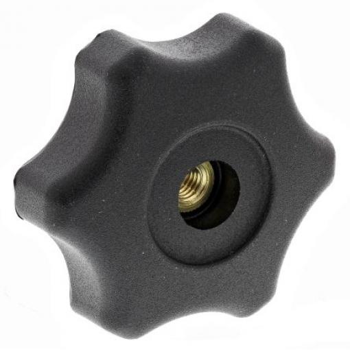 Upínací knoflík Termoplast barva Černá Mnohonásobné výstupky RS PRO Závitový průchozí otvor