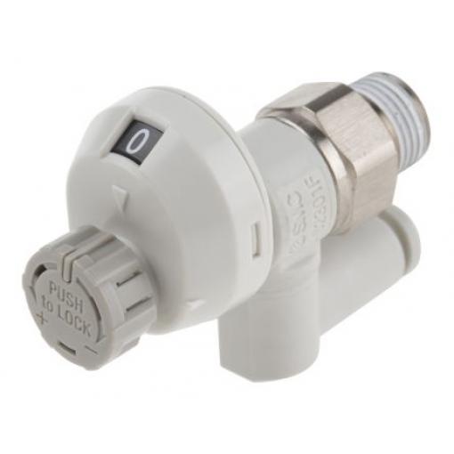 Regulátor průtoku, řada: AS Panel 180 L/min SMC 4 mm