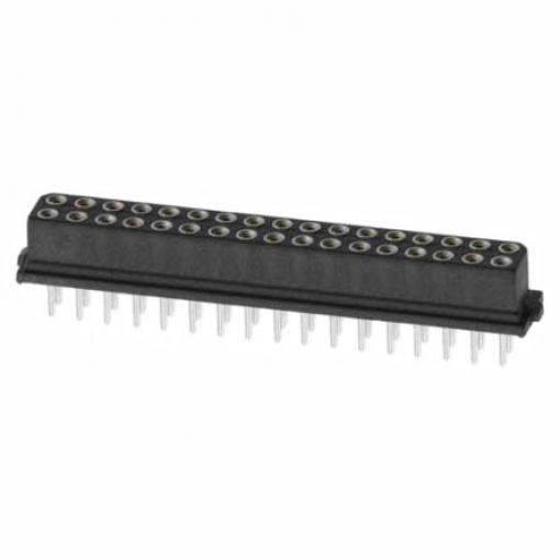 Patice PCB, řada: M80, orientace těla: Rovný, rozteč: 2 mm Deska-deska, počet kontaktů: 34, počet řad: 2, Průchozí otvor