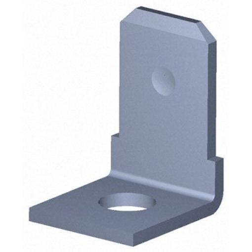 TE Connectivity Zásuvný konektor, řada: FASTON .250 Neizolované, 6.35 x 0.81 mm, Černá Vnější, materiál kontaktu: Mosaz,